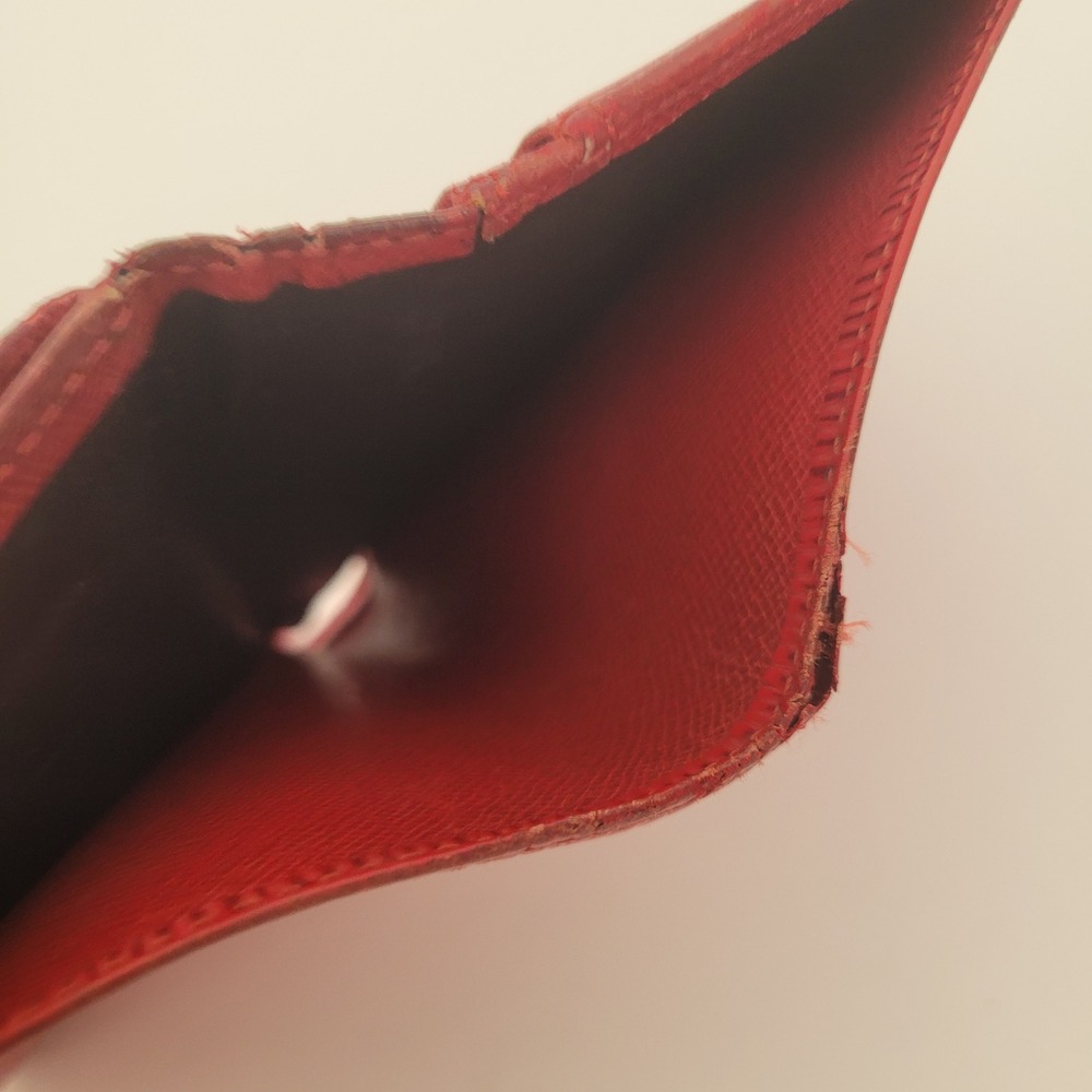 Louis Vuitton Red Epi Leather Portefeuille Viennois Kiss Lock Wallet MI0918 - Picture 4 of 13